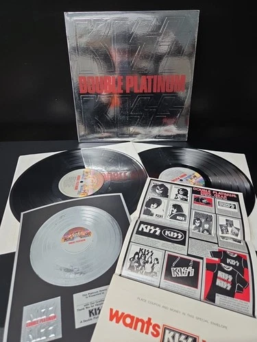 Kiss Double Platinum 2lp Vinyl 1977 1st 'Sterling' Press Order Form/Award EX/NM-