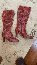 Gucci Red Snakeskin Boots Vintage Rarely worn