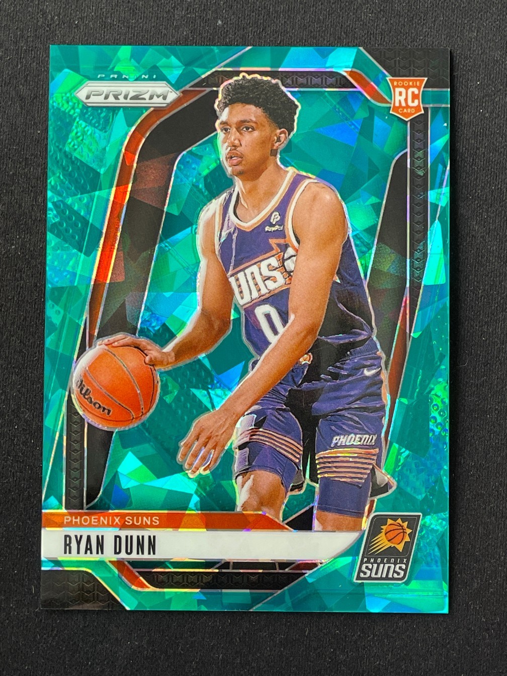 Ryan Dunn 2024-25 Panini Prizm Teal Cracked Ice Prizm 157/225 RC #258