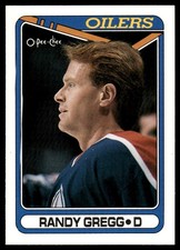 1990-91 O-Pee-Chee Randy Gregg Edmonton Oilers #275