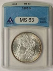 1885 Morgan Dollar Silver $1 MS 63 ANACS
