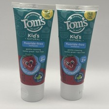 Tom's Kid  s Natural Children's Toothpaste FLUORIDE-FREE Silly Strawberry, 2 PACK