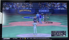 PlayStation 4 PS4 Console w/ Controller, Cords & MLB Show - Working-