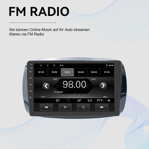 8+128G Android 13 Autoradio Navi GPS für Mercedes Benz Smart Fortwo Forfour 453 - Bild 10 von 16