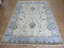 10'1 x 13'9 Hand Knotted Ivory Oushak Oriental Rug G17055