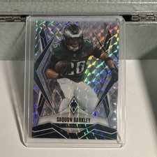 Panini Phoenix Saquon Barkley Philadelphia Eagles Silver Pyramids NFL #77