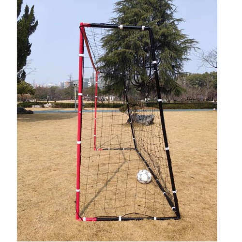 Fußballtorpfosten mit Netz Fußball Outdoor Hof tragbar schwarz rot 3m x 2m x 1m - Bild 9 von 9