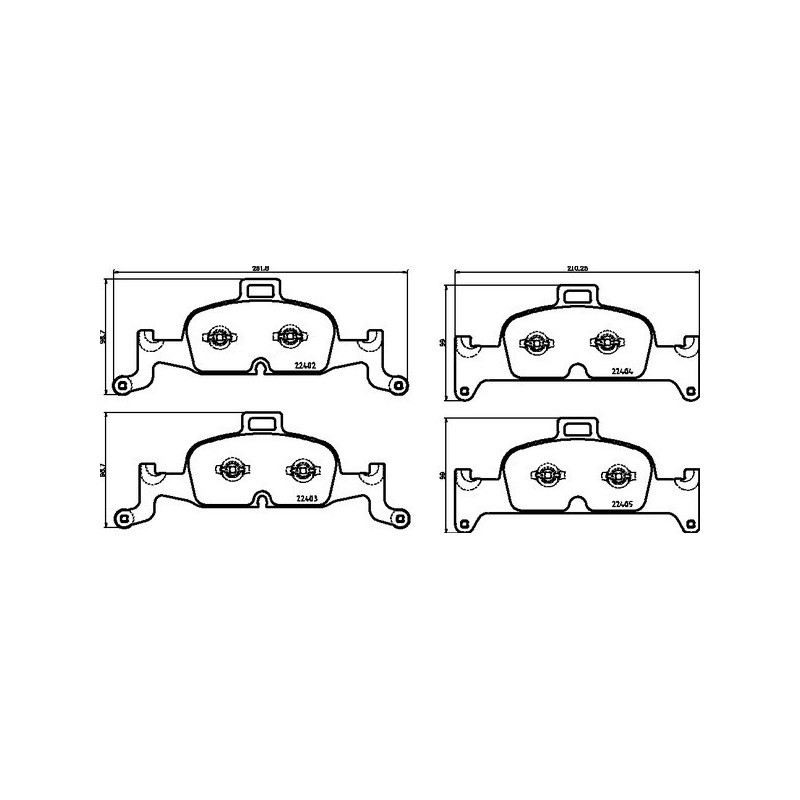 BREMBO P 85 164 Brake Pads Set Front for Audi A5 A4 A6 Q5 A7