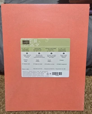 STAMPIN' UP! Stampin' Up Cardstock Full 24 sheet packs RETIRED COLORS 8 1/2 x 11