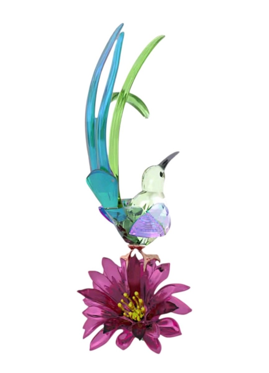 Swarovski 紫色 花の置物 約15cm Swarovski 紫色 花の置物 約15cm