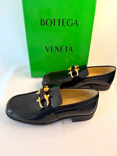 Bottega Veneta Monsieur Mocassin Black Vinyl Slip-On Loafers EU 39 US 8.5 women