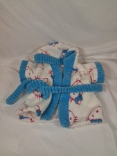Build a Bear Hello Kitty 2012 Bath Robe Blue Colorful With Belt Tie Sanrio
