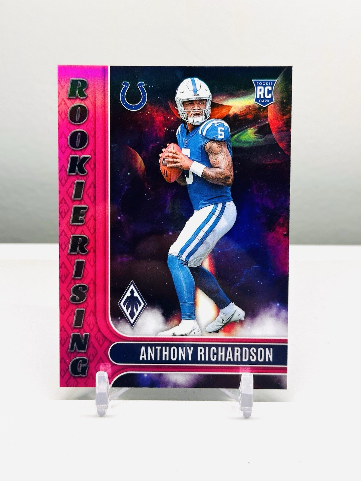 2023 Panini Phoenix Anthony Richardson Rookie Rising Pink #/175