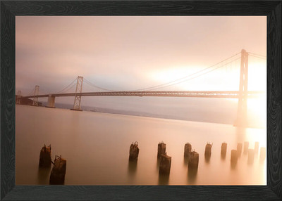 Bay Bridge at Sunrise Gerahmtes Wandbild Poster Leinwanddruck Bild