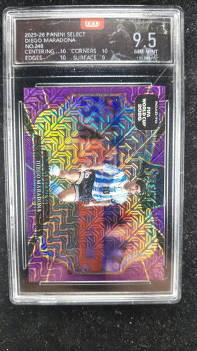 2025-26 Panini Select FIFA Maradona #248 Field Level Purple Mojo OCD 9.5 GL15