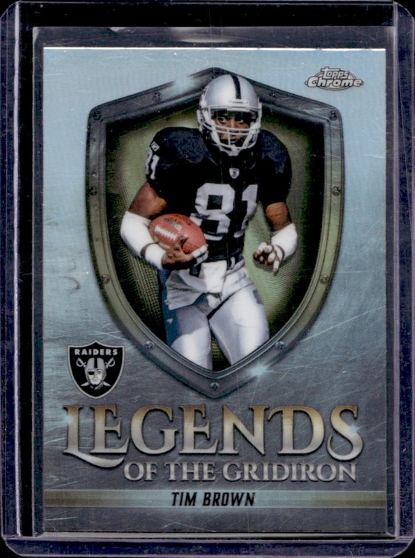 2025 Topps Chrome Tim Brown Legends of the Gridiron Refractor #LOG-22 Raiders