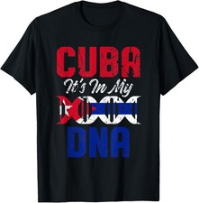 New Funny Cuba Flag Pride DNA Cuban American LoveShirt Made in USA Size S to XL