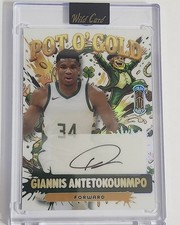 2026 Wild Card Giannis Antetokounmpo Auto Color Match True 1/1 Pot O Gold Case H