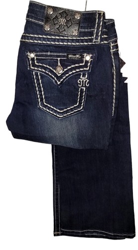 Miss Me Boot Cut JS5014B58 Womens Flap Pocket Jeans Size 30x34 - Picture 3 of 7
