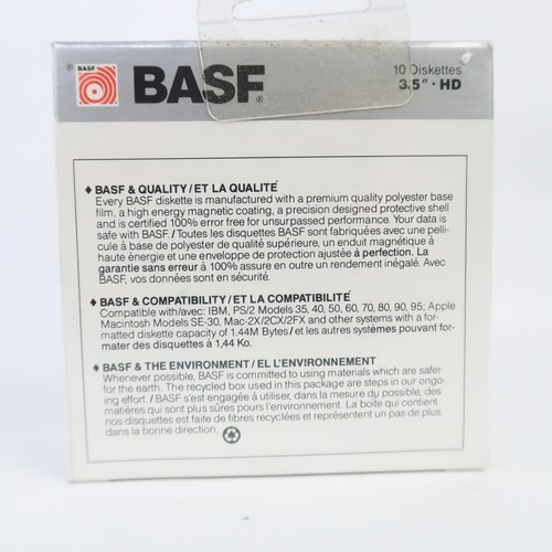 BASF 20 Diskettes 3.5" 2S/HD Two-Sided High Density Floppy Disks Sealed in Box - Picture 14 of 18