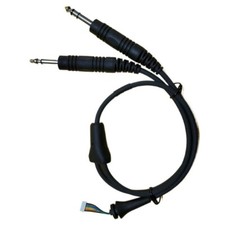 Open New Double Plug Cable for Bose A10 Aviation Headset Stereo 6.3mm 5.2mm-6P X