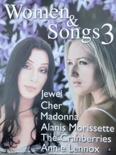 CHER & JEWEL "WOMEN & SONGS 3" CANADA PROMO POSTER - The 2 Singers Over Flowers