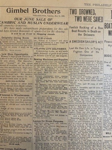 NEWSPAPER: 1898 PHILADELPHIA ATHLETICS - Baseball - Honus Wagner - Cy Young - Picture 20 of 24