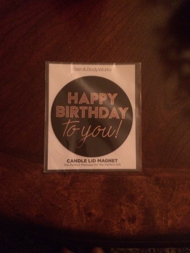 Bath Body Works Happy Birthday To You Candle Locker Refrigerator Car Magnet - Picture 8 of 10