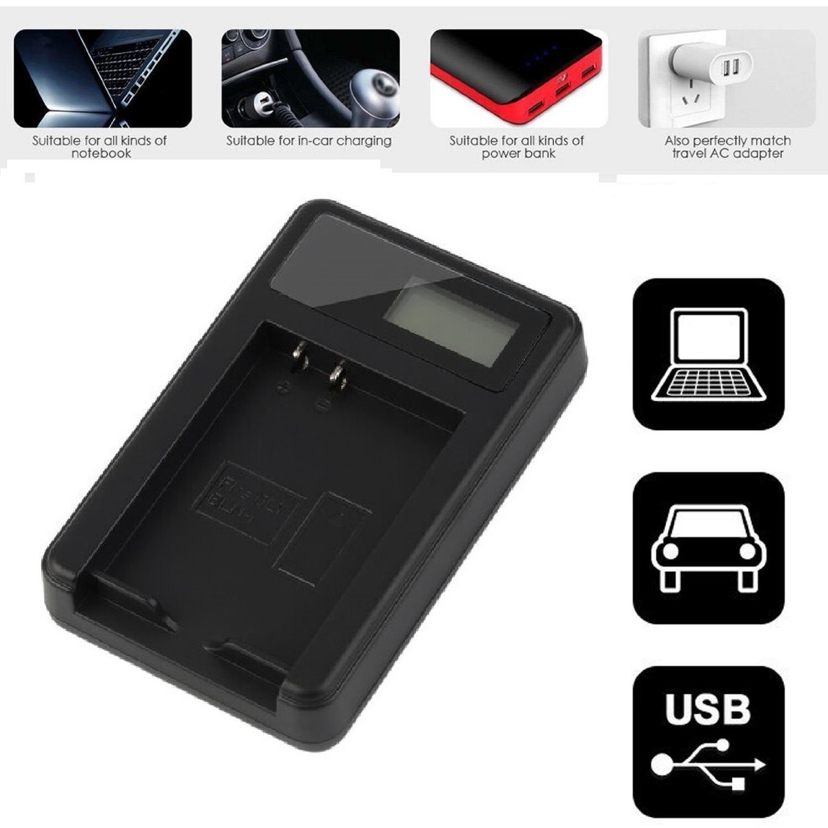 Caricabatteria USB Per Panasonic DMW-BCK7 Lumix DMC - Foto 2