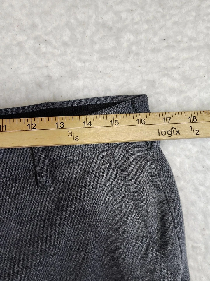 Pantalones para hombre Van Heusen Flex pierna recta gris talla 33x30 Foto 4 de 4