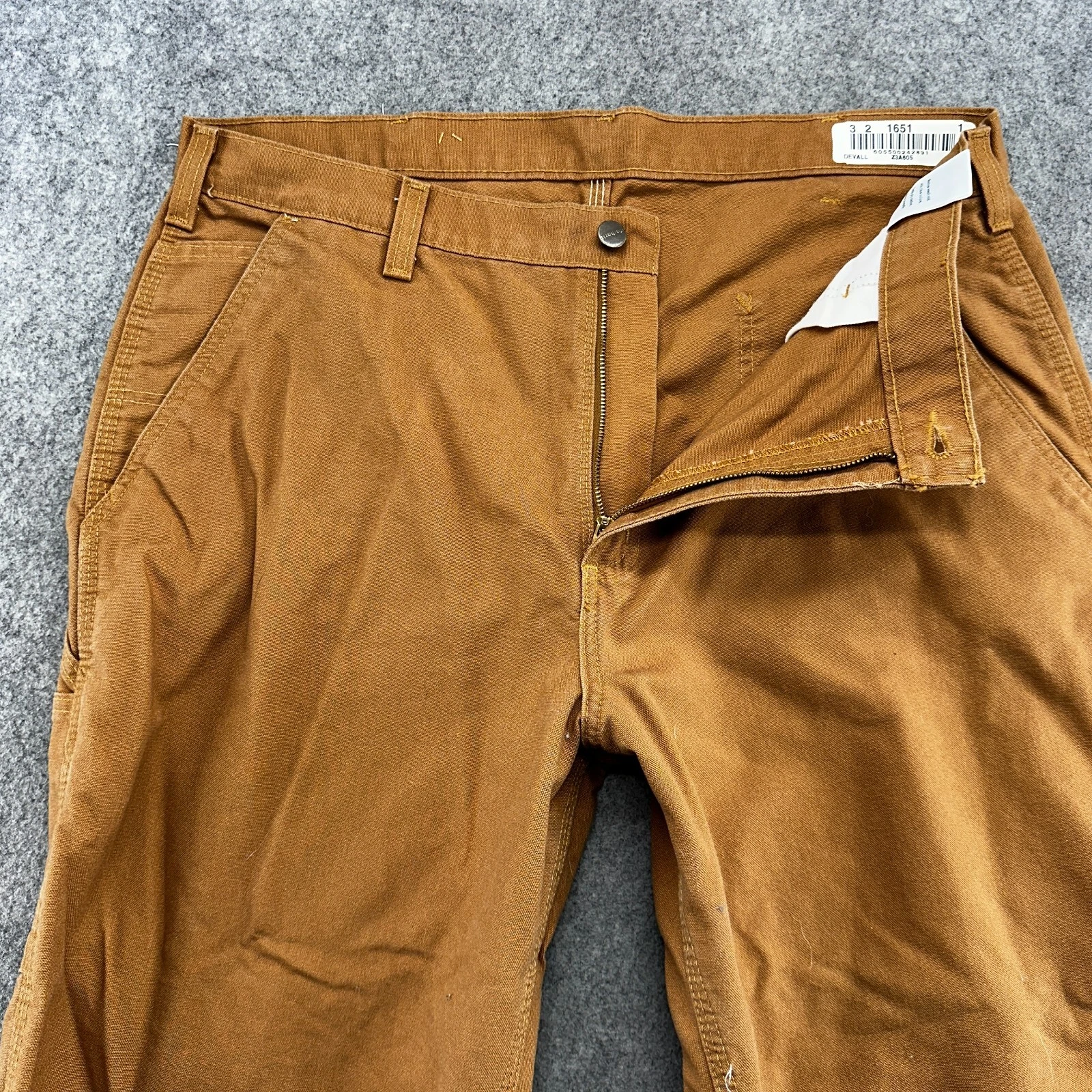 Carhartt Pants Mens 38x30 Beige Tan Carpenter Workwear Dungaree Loose Fit