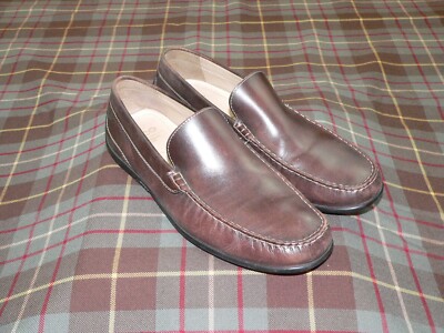 ECCO Brown Moc Toe Driving Loafers, Men 47 EU Extra Width  display picture 3