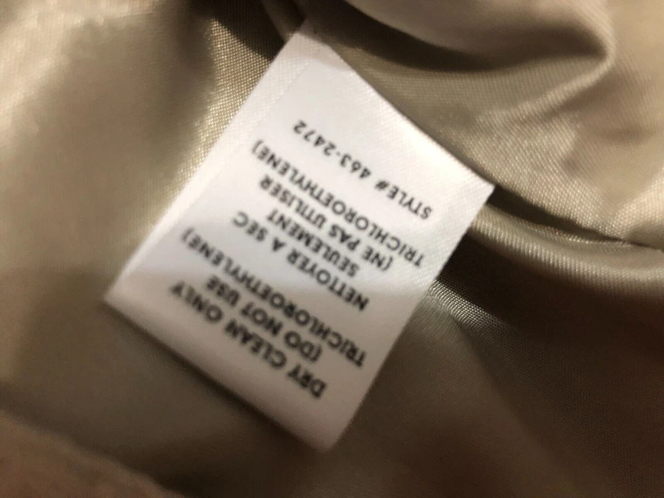 Nanette Leport Falda Traje Mujer Talla 12 Chaqueta Talla 6 Falda Beige Lino Paquetes Foto 4 de 4