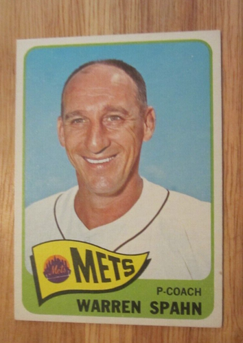 Warren Spahn 1965 Topps #205 Trading Card MLB Baseball New York Mets