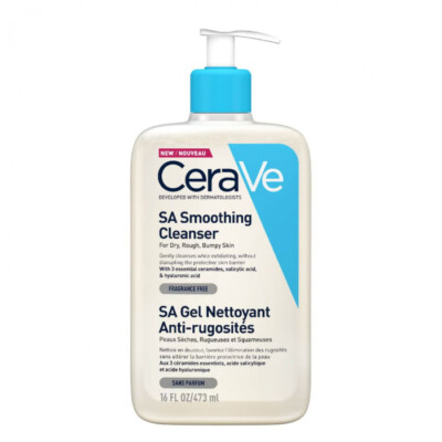 CeraVe SA Smoothing Cleanser for Dry, Rough, and Bumpy Skin, 473 ml/16 oz