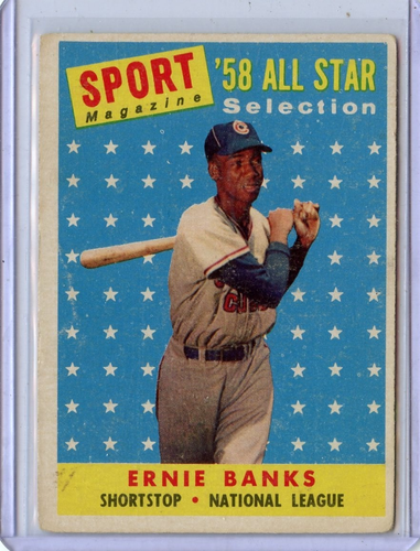1958 Topps Ernie Banks Chicago Cubs #482 AS ⭐️💥🎯 VGEX+ - 第 1/2 張圖片