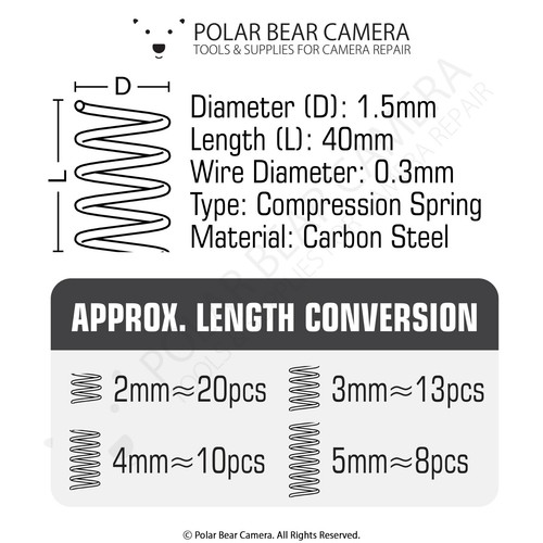 Molla a compressione piccola micro miniatura tagliabile 0,8 mm 1 mm 1,5 mm 2 mm 2,5 mm 3 mm - Foto 7 di 15