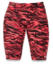 TYR Miramar All-Over Jammer Swimsuit - NWT Mens 34 - Red / Black - #44572-C9
