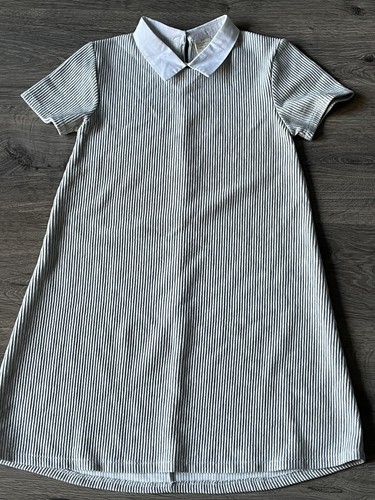 Zara Girls Casual Collection Size 10 Cm140 Striped Down Light Brown - Picture 6 of 6
