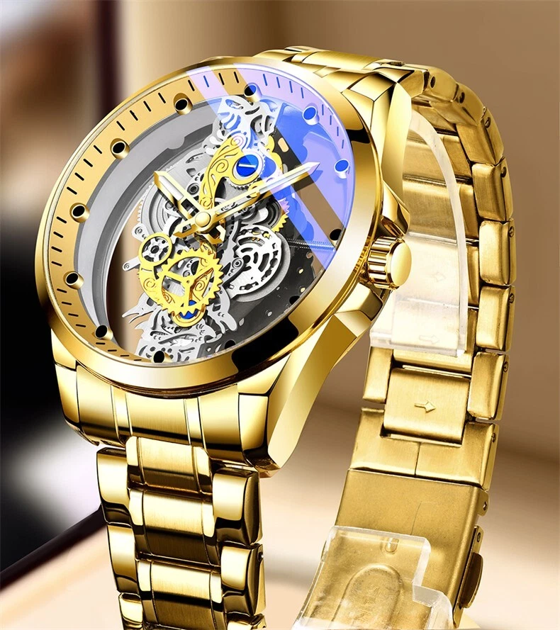 Montre dorée homme new arrivals