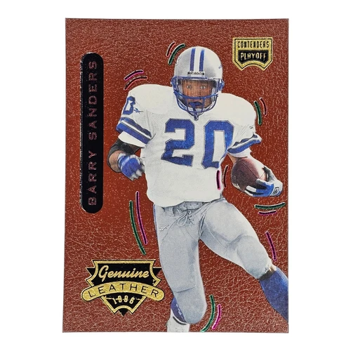 2001 Honor Roll Buyback 20 Barry Sanders 1996 Playoff Contenders Leather Red 1/1