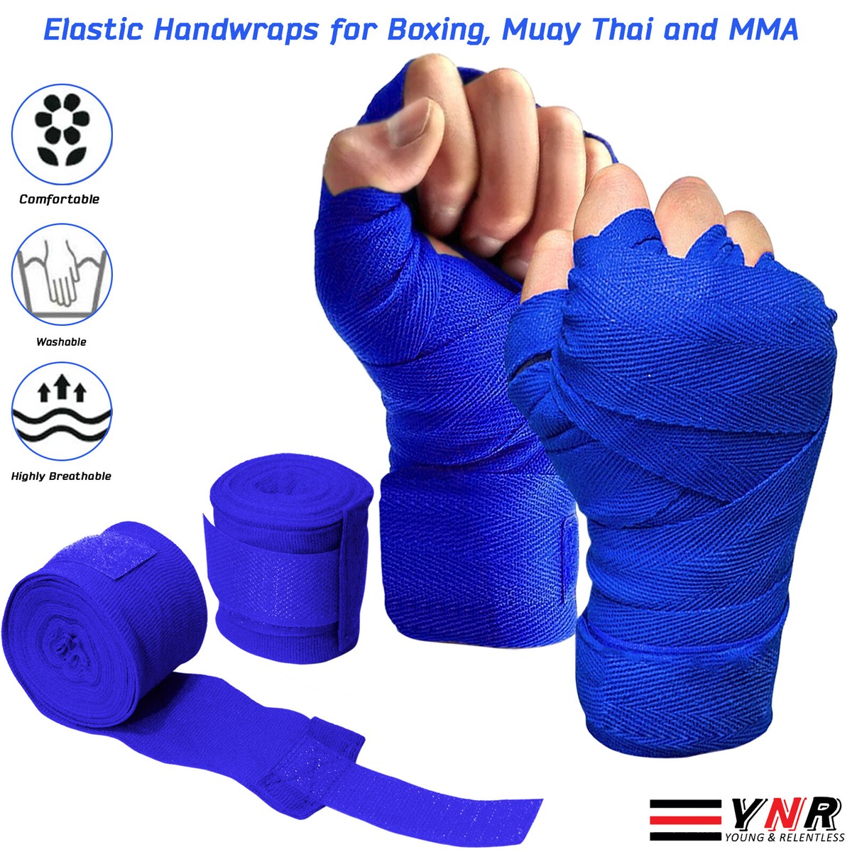 Boxing Hand Wraps RDX Elasticated Inner Gloves MMA Muay Thai Mitts - Main Image