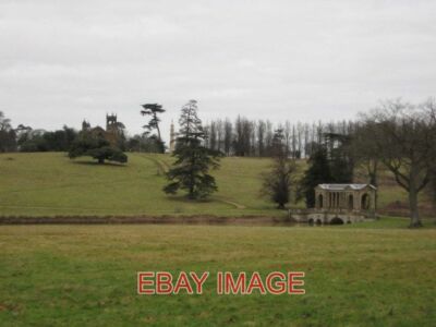 PHOTO  EASTERN SIDE OF STOWE GARDENS IN VIEW ARE (L-R) GOTHIC TEMPLE LORD COBHAM