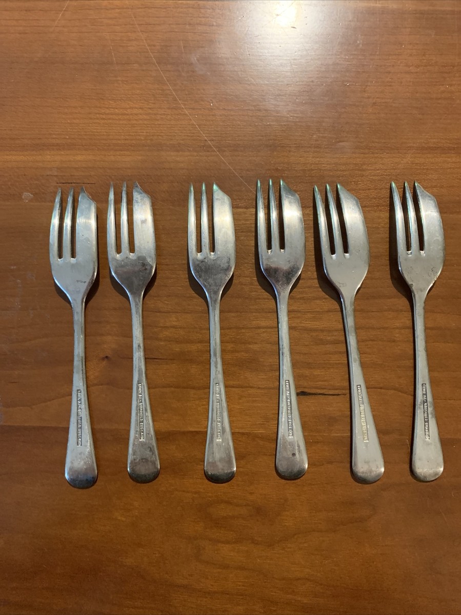 6 Vintage EPNS AI Sheffield England Silver Plated Pastry