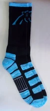 Carolina Panthers Men's Crew Socks Large Size 10 to 13 Patches