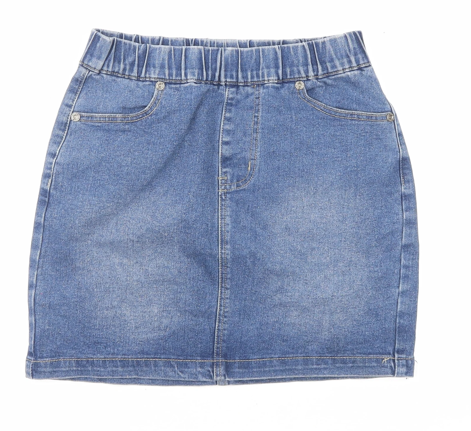 Voir Jeans Womens Blue Cotton Blend Mini Skirt Size S