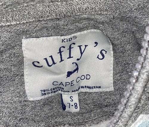Kids Cuffy’s Cape Cod Zip Long Sleeves Hoodie Jacket Gray Size S(7/8) - Picture 2 of 4