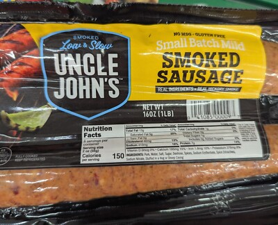 #ad Uncle John#x27;s Smoked Sausage 16 Oz 4 Pack $59.99