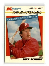1987-Topps Kmart 25th Anniversary -#31-Mike Schmidt -Philadelphia Phillies