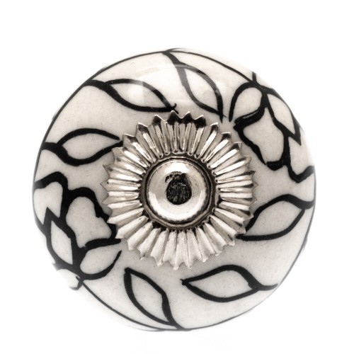 Black white grey cream vintage ceramic knobs drawer pull cupboard door by Sussex - Picture 11 of 58